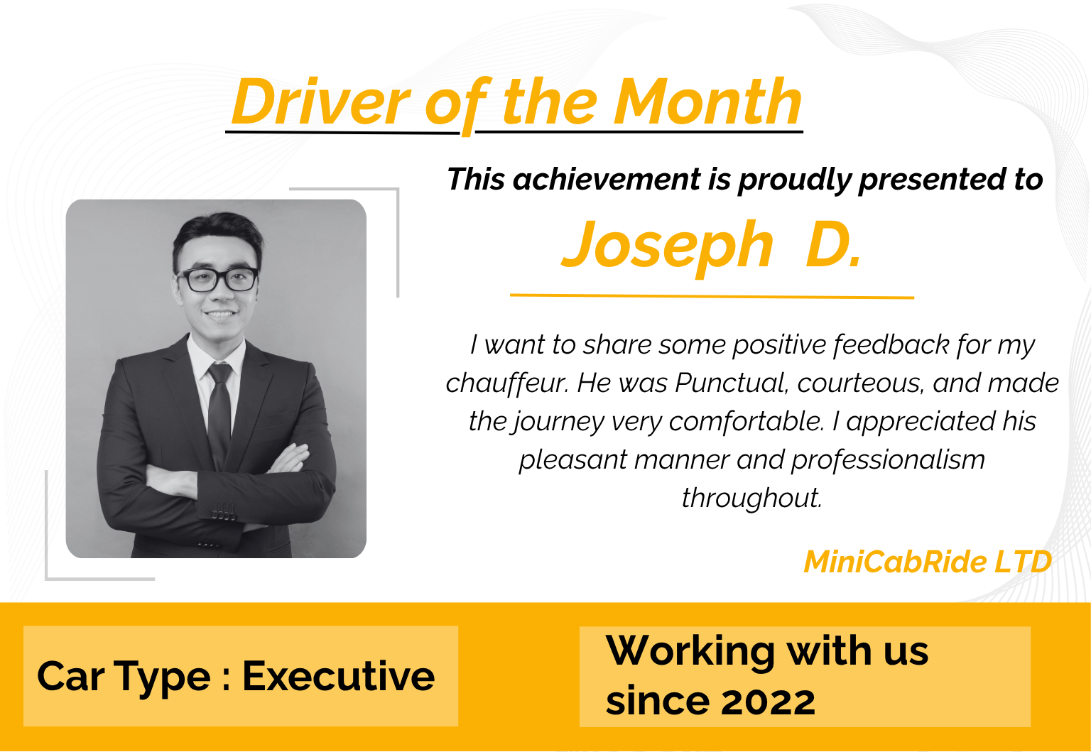 Driver of month November - Novermber